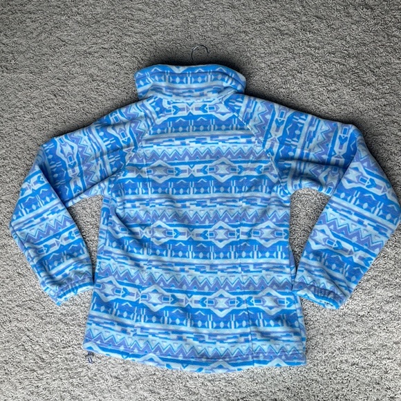 🆕 NWT Columbia blue, purple & white pattern full zip jacket in size small - Picture 3 of 12